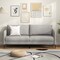 Modern 76 Inch Loveseat Sofa Couch for Apartment Dorm with Metal Legs-Grey
